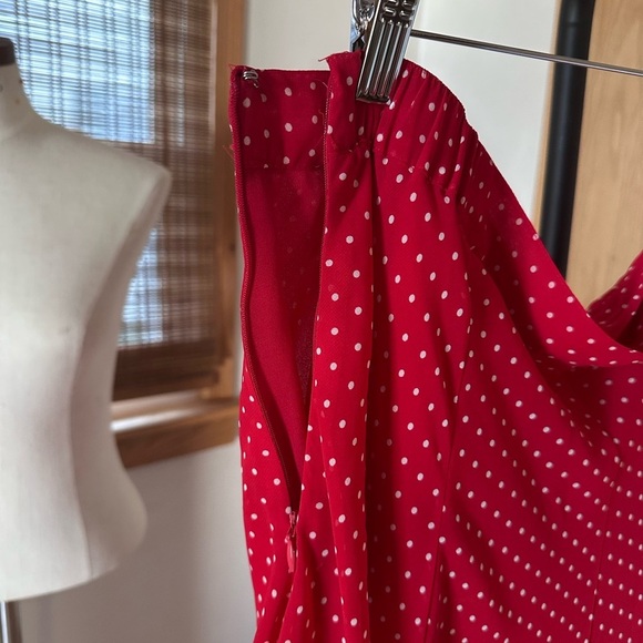 Jacklyn Smith Size 1X Red Polka Dot Skirt Midi - Picture 6 of 9